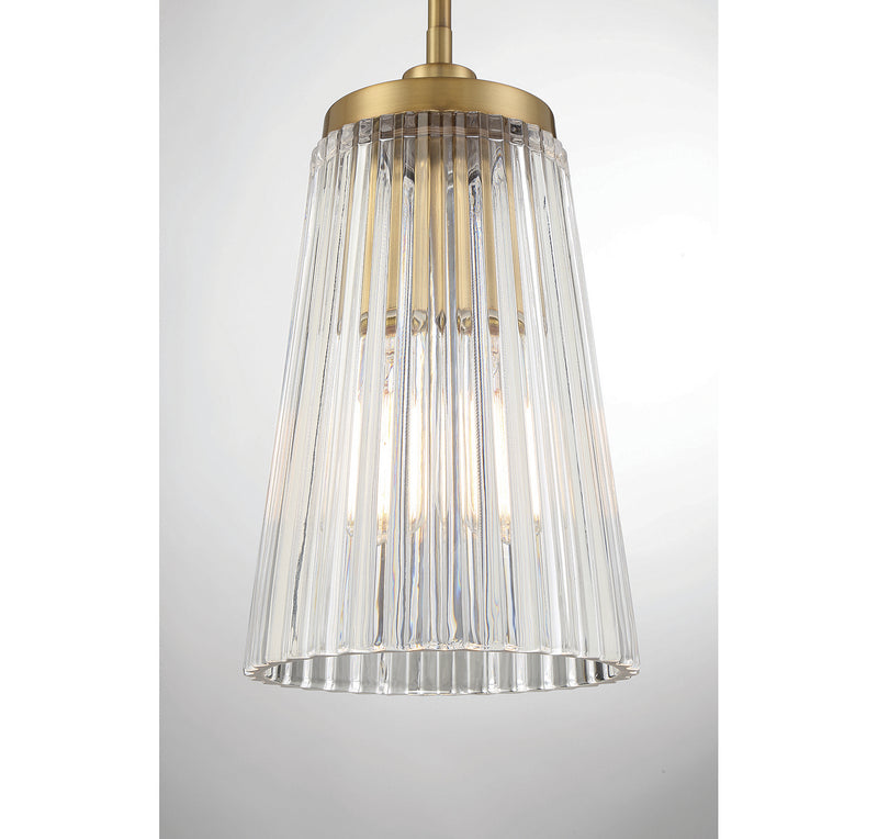 Savoy House 7-1742-1-322 One Light Pendant, Warm Brass