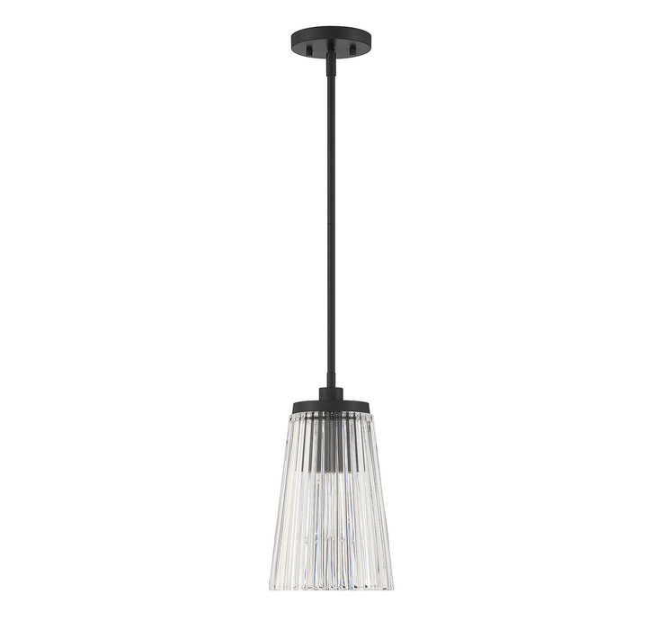 Savoy House 7-1742-1-89 One Light Pendant, Matte Black