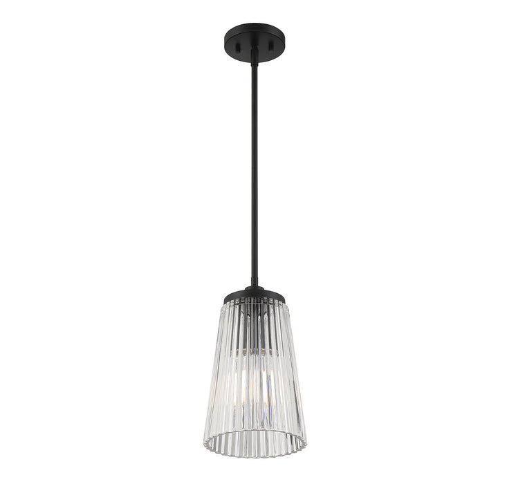 Savoy House 7-1742-1-89 One Light Pendant, Matte Black