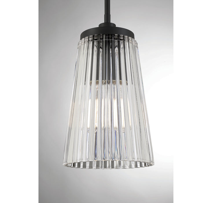 Savoy House 7-1742-1-89 One Light Pendant, Matte Black