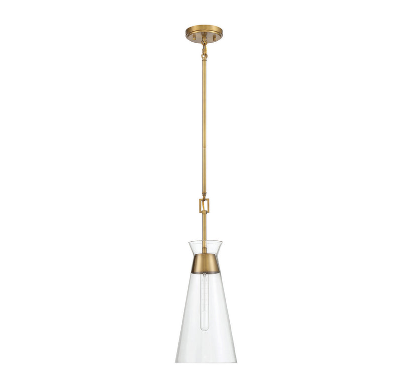 Savoy House 7-1831-1-322 One Light Pendant, Warm Brass