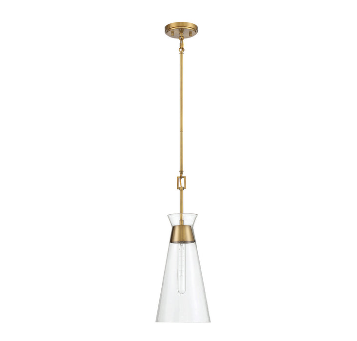 Savoy House 7-1831-1-322 One Light Pendant, Warm Brass