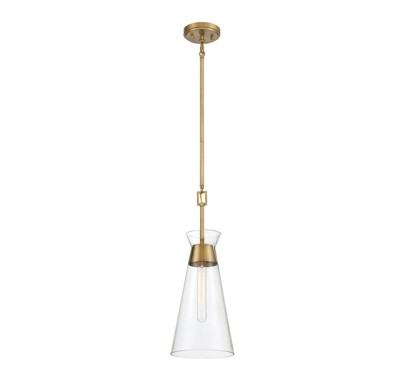 Savoy House 7-1831-1-322 One Light Pendant, Warm Brass