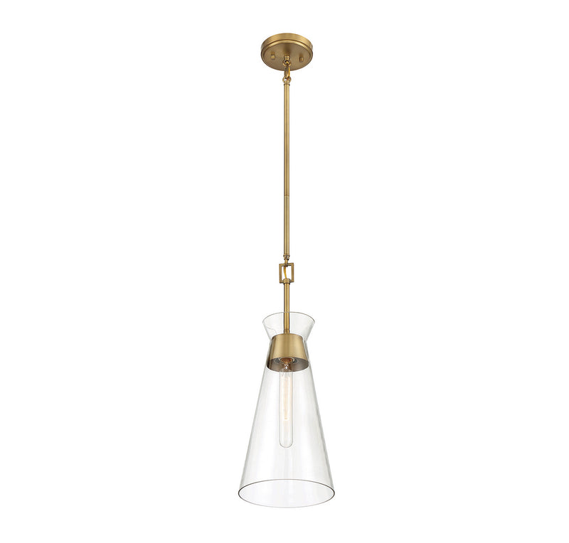 Savoy House 7-1831-1-322 One Light Pendant, Warm Brass