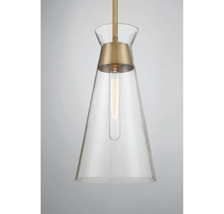 Savoy House 7-1831-1-322 One Light Pendant, Warm Brass