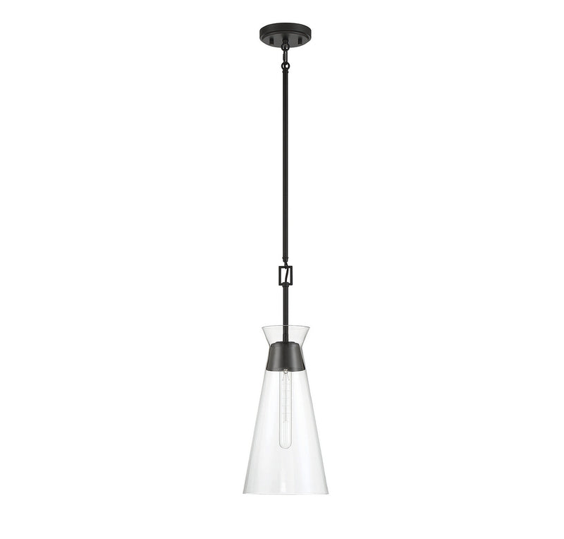 Savoy House 7-1831-1-89 One Light Pendant, Matte Black