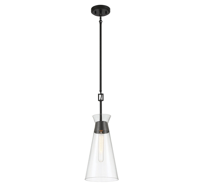 Savoy House 7-1831-1-89 One Light Pendant, Matte Black
