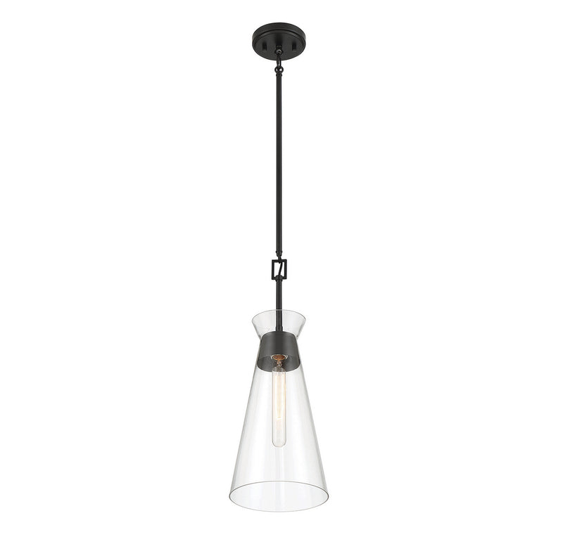 Savoy House 7-1831-1-89 One Light Pendant, Matte Black