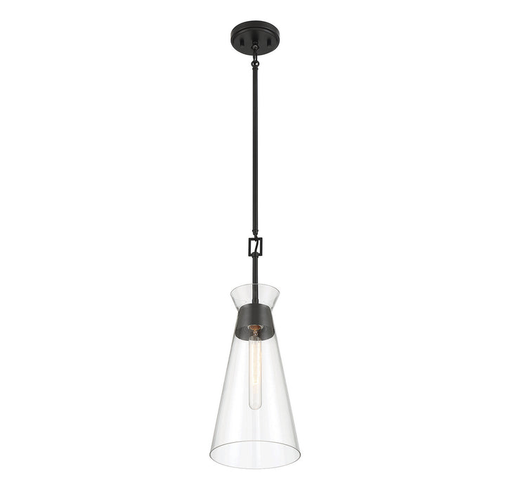Savoy House 7-1831-1-89 One Light Pendant, Matte Black