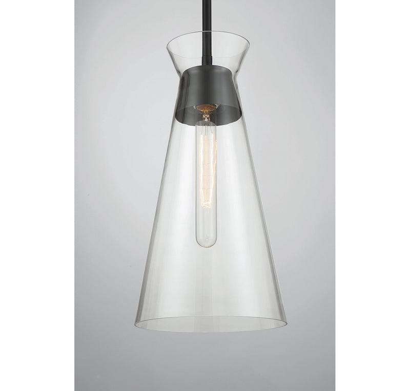 Savoy House 7-1831-1-89 One Light Pendant, Matte Black