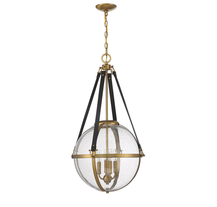 Savoy House 7-1836-4-322 Four Light Pendant, Warm Brass