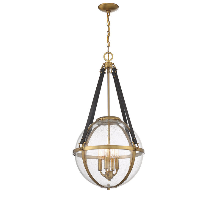 Savoy House 7-1836-4-322 Four Light Pendant, Warm Brass
