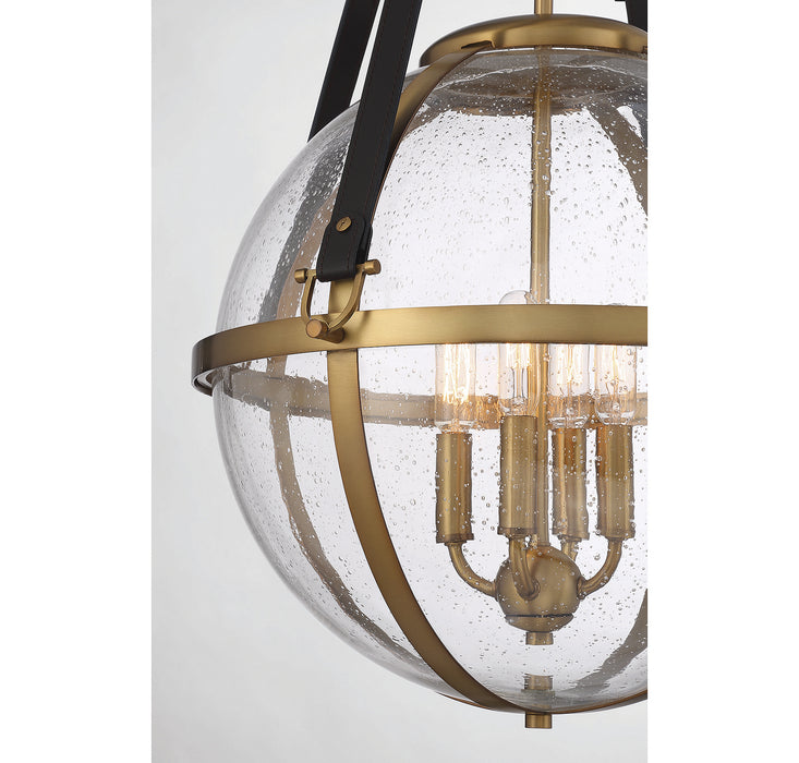 Savoy House 7-1836-4-322 Four Light Pendant, Warm Brass