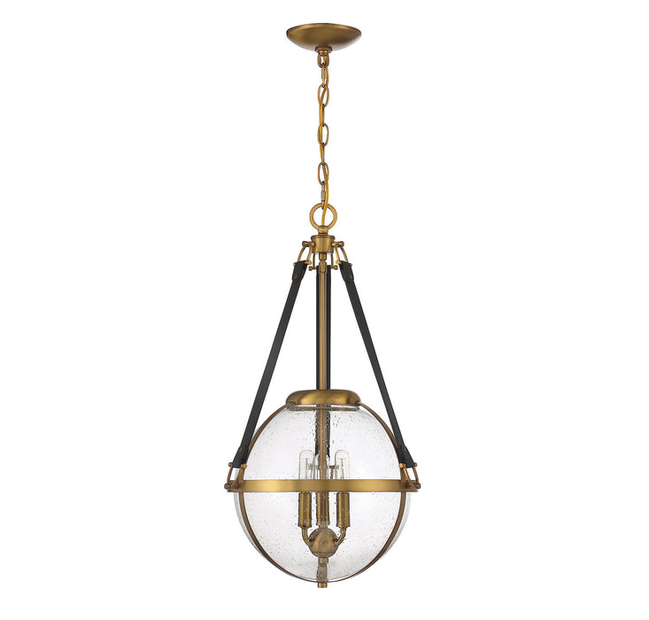 Savoy House 7-1837-3-322 Three Light Pendant, Warm Brass