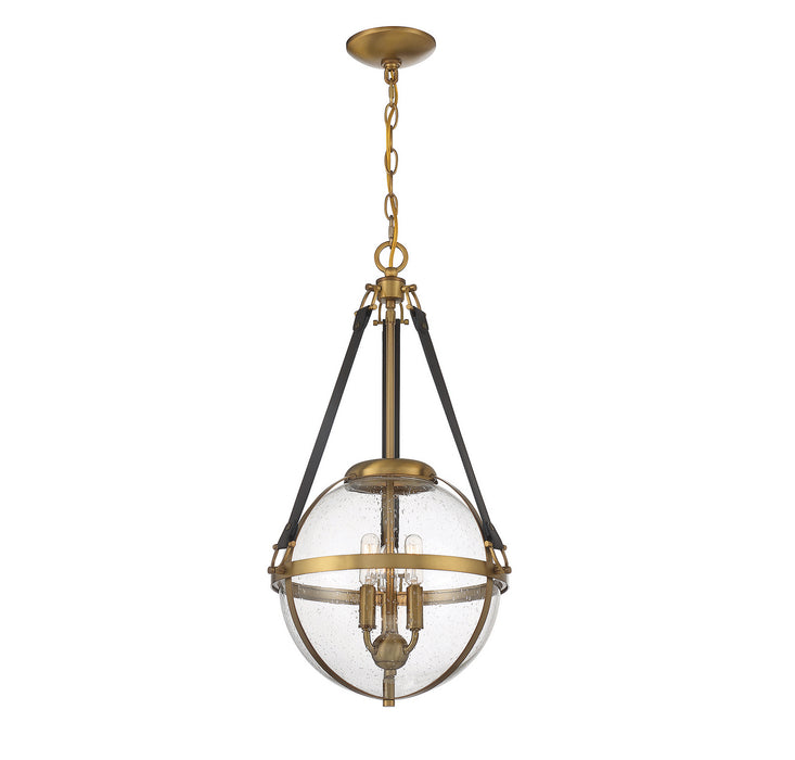 Savoy House 7-1837-3-322 Three Light Pendant, Warm Brass