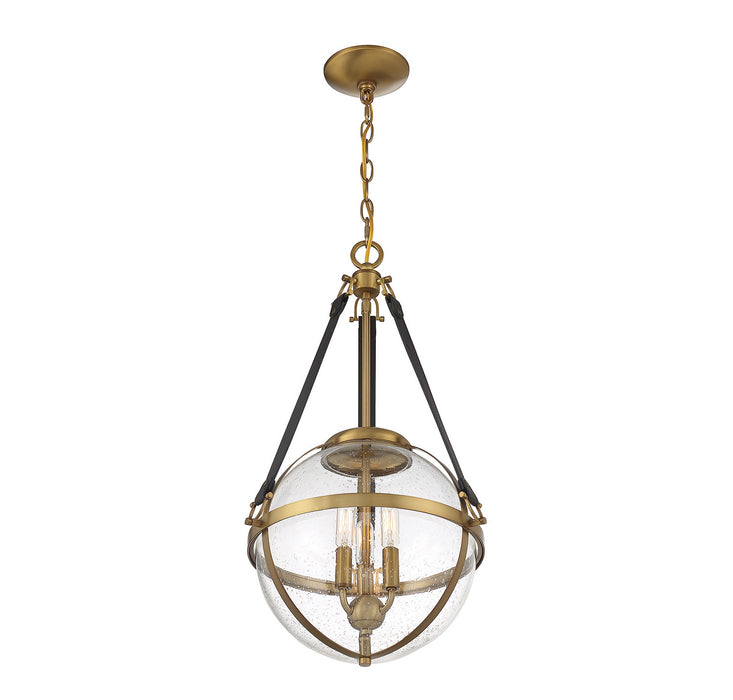 Savoy House 7-1837-3-322 Three Light Pendant, Warm Brass