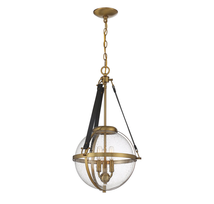 Savoy House 7-1837-3-322 Three Light Pendant, Warm Brass