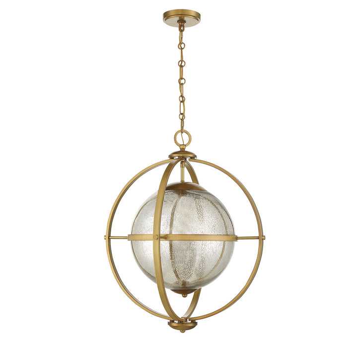 Savoy House 7-1872-3-322 Three Light Pendant, Warm Brass