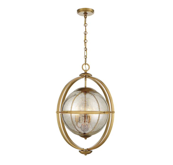 Savoy House 7-1872-3-322 Three Light Pendant, Warm Brass