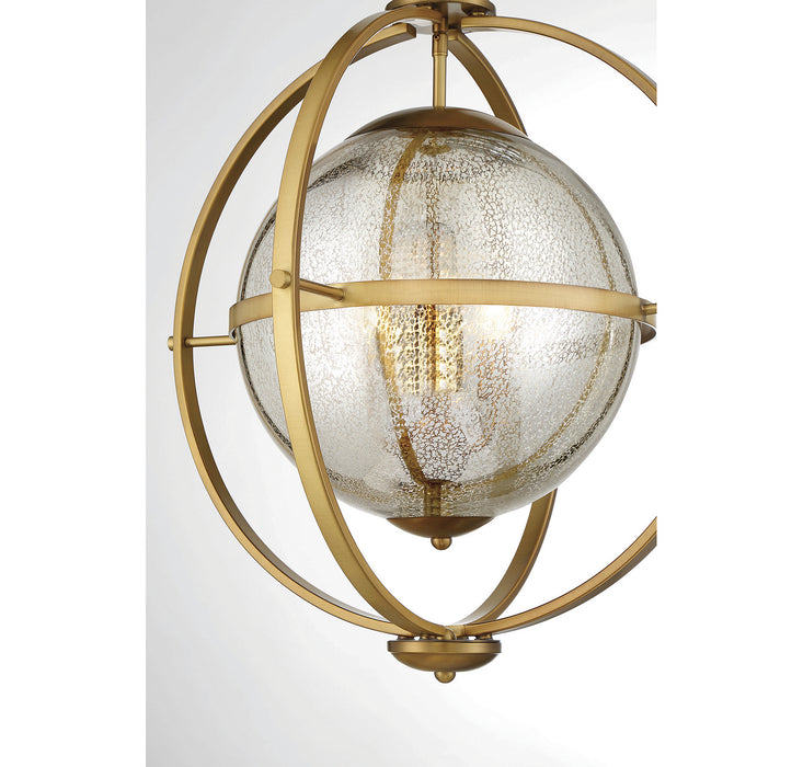 Savoy House 7-1872-3-322 Three Light Pendant, Warm Brass