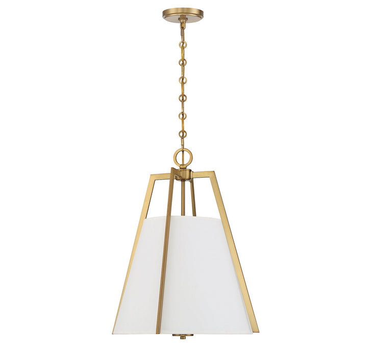 Savoy House 7-1875-3-322 Three Light Pendant, Warm Brass