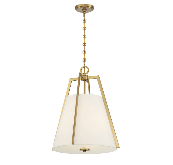Savoy House 7-1875-3-322 Three Light Pendant, Warm Brass