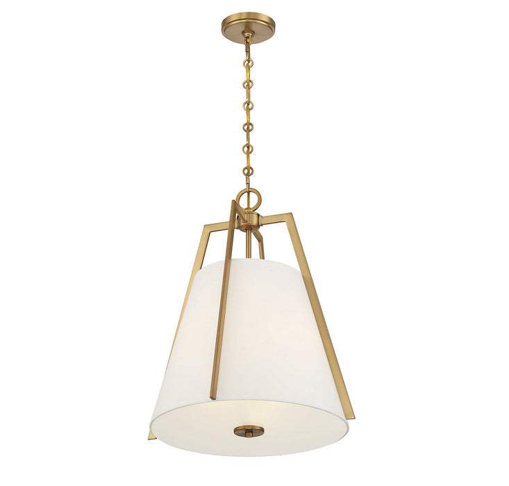 Savoy House 7-1875-3-322 Three Light Pendant, Warm Brass