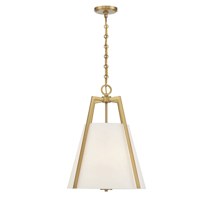 Savoy House 7-1875-3-322 Three Light Pendant, Warm Brass