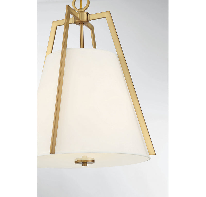Savoy House 7-1875-3-322 Three Light Pendant, Warm Brass