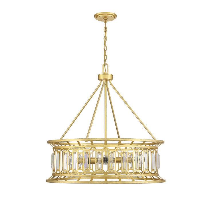 Savoy House 7-1947-8-260 Eight Light Pendant, True Gold