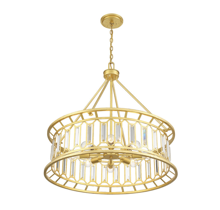 Savoy House 7-1947-8-260 Eight Light Pendant, True Gold