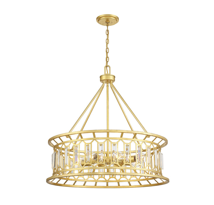 Savoy House 7-1947-8-260 Eight Light Pendant, True Gold