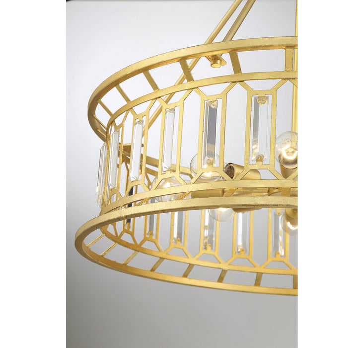 Savoy House 7-1947-8-260 Eight Light Pendant, True Gold