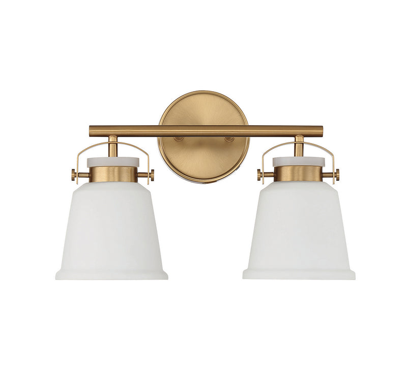 Savoy House 8-1627-2-322 Two Light Bathroom Vanity, Warm Brass