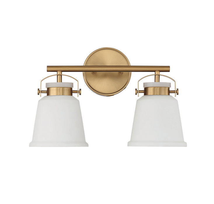 Savoy House 8-1627-2-322 Two Light Bathroom Vanity, Warm Brass