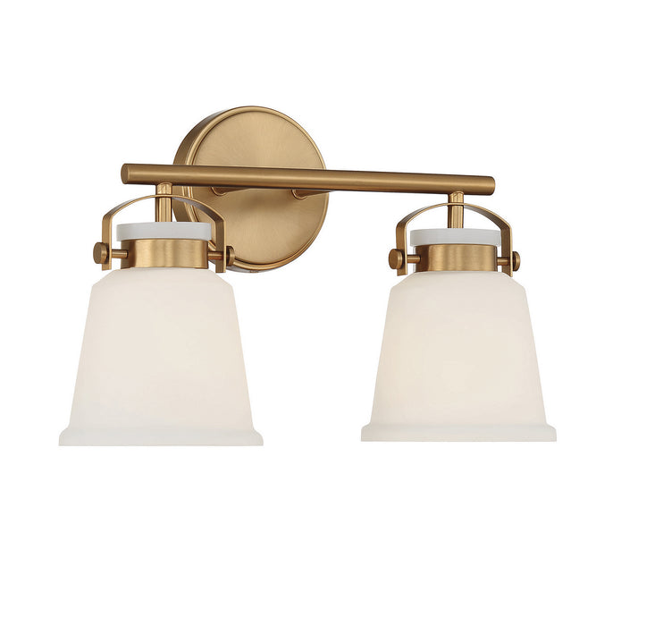 Savoy House 8-1627-2-322 Two Light Bathroom Vanity, Warm Brass