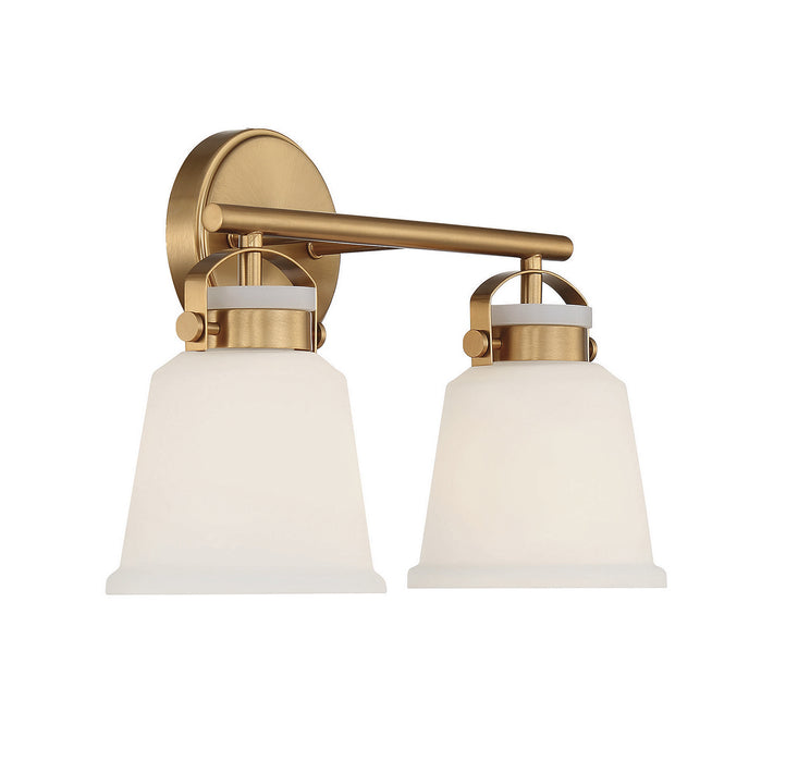Savoy House 8-1627-2-322 Two Light Bathroom Vanity, Warm Brass