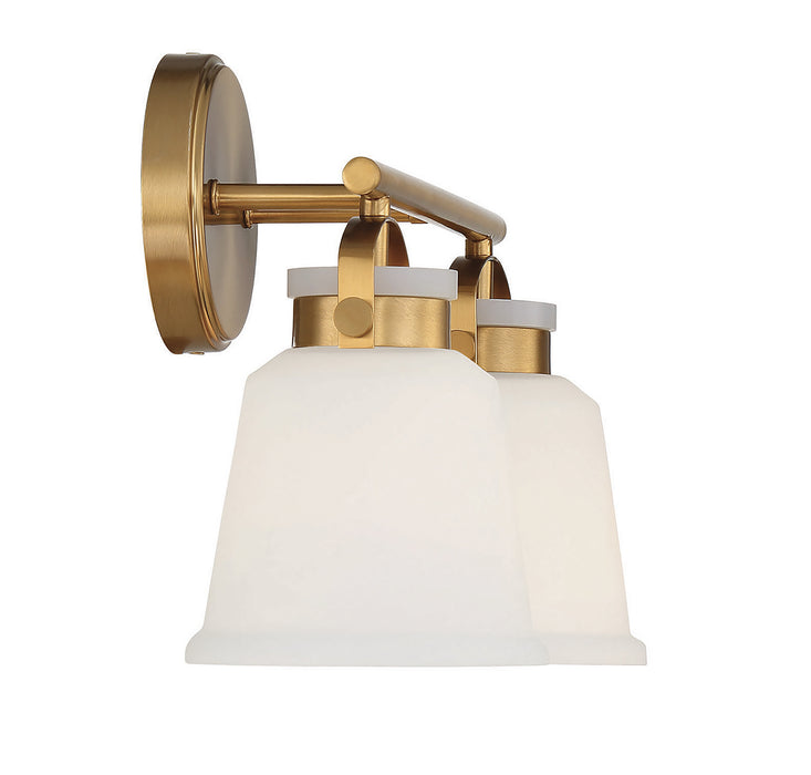 Savoy House 8-1627-2-322 Two Light Bathroom Vanity, Warm Brass