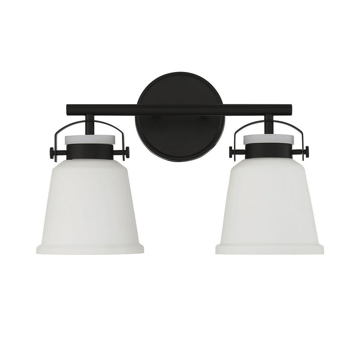 Savoy House 8-1627-2-BK Two Light Bathroom Vanity, Matte Black