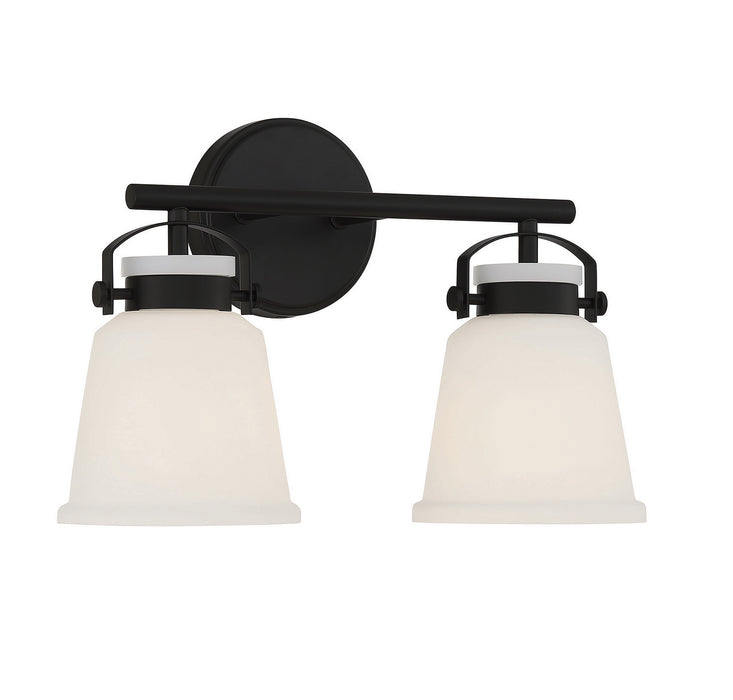 Savoy House 8-1627-2-BK Two Light Bathroom Vanity, Matte Black
