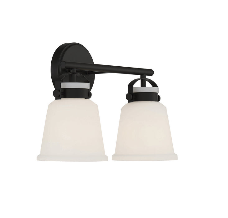 Savoy House 8-1627-2-BK Two Light Bathroom Vanity, Matte Black