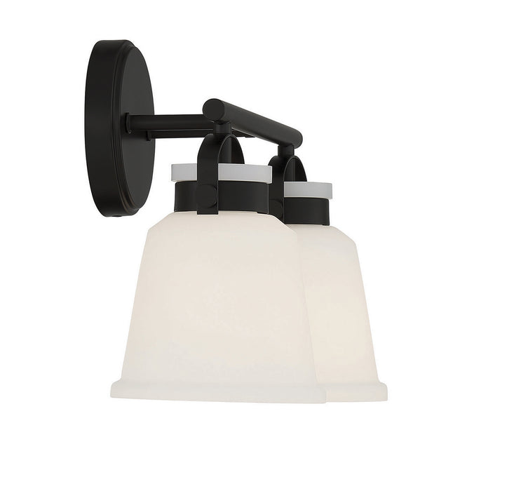 Savoy House 8-1627-2-BK Two Light Bathroom Vanity, Matte Black