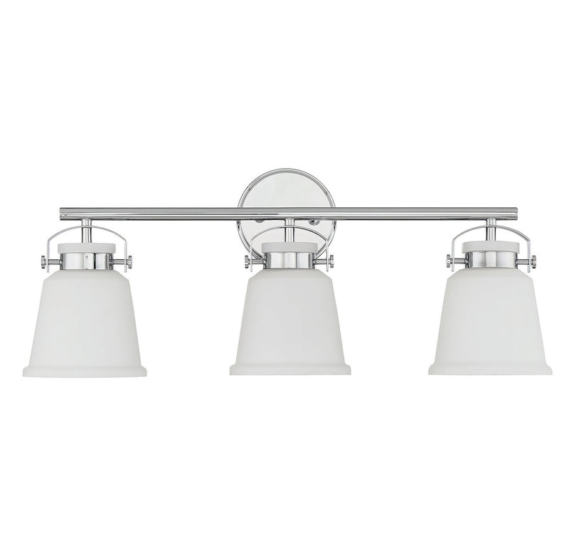 Savoy House 8-1627-3-11 Three Light Bathroom Vanity, Polished Chrome