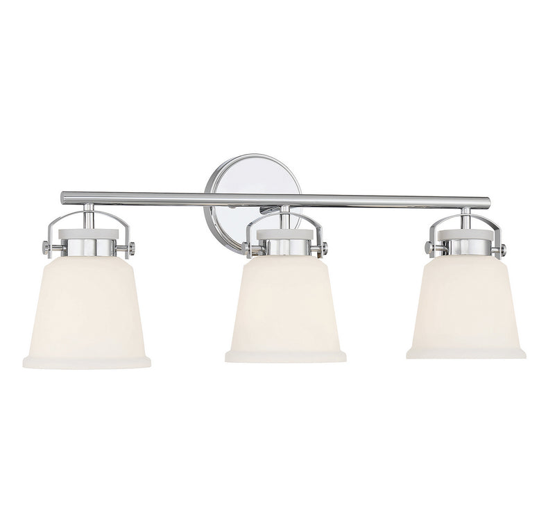 Savoy House 8-1627-3-11 Three Light Bathroom Vanity, Polished Chrome