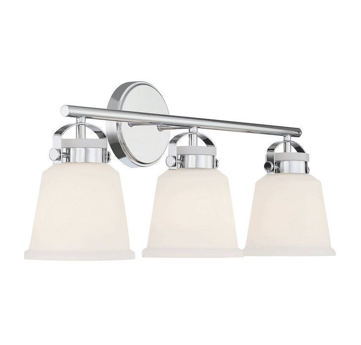 Savoy House 8-1627-3-11 Three Light Bathroom Vanity, Polished Chrome