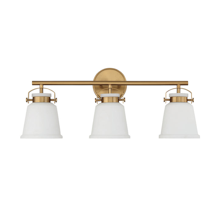 Savoy House 8-1627-3-322 Three Light Bathroom Vanity, Warm Brass