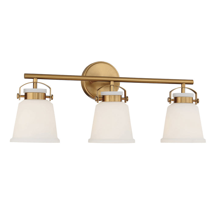 Savoy House 8-1627-3-322 Three Light Bathroom Vanity, Warm Brass