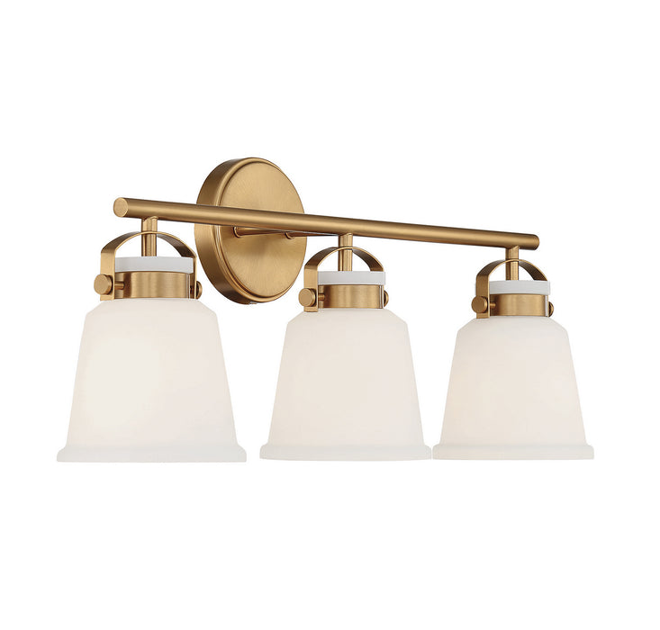Savoy House 8-1627-3-322 Three Light Bathroom Vanity, Warm Brass