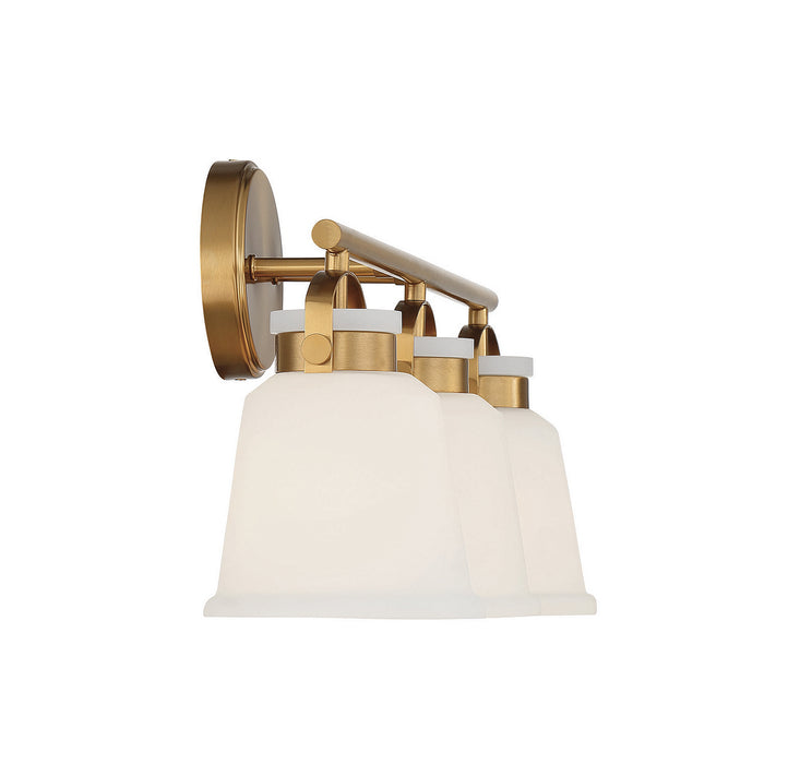 Savoy House 8-1627-3-322 Three Light Bathroom Vanity, Warm Brass