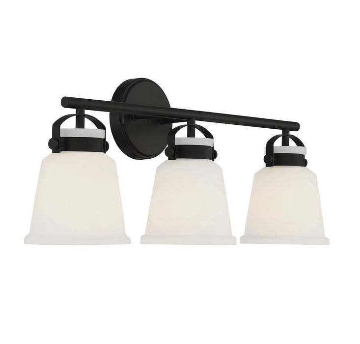 Savoy House 8-1627-3-BK Three Light Bathroom Vanity, Matte Black